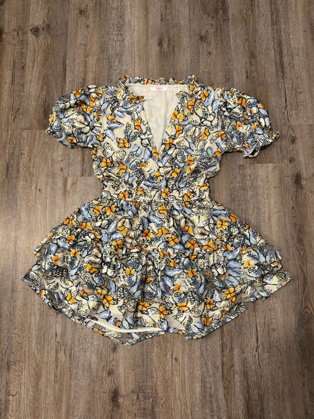 Buddy Love Women’s Clementine Elastic Waist Mini Dress Size Medium